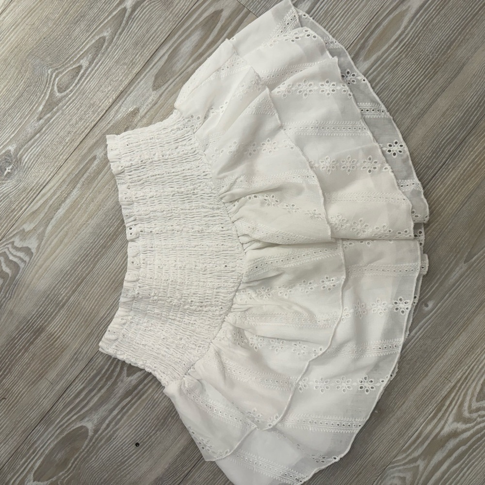 little mini skirt white eyelet